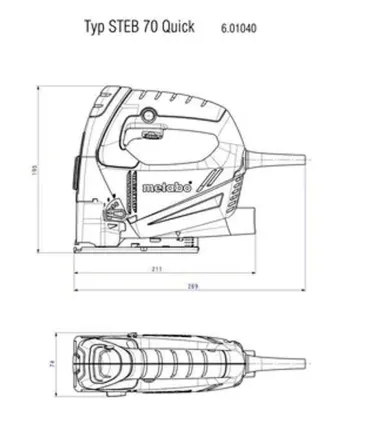 SIERRA CALADORA METABO 570 W STEB 70 QUICK