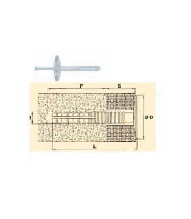 TACO C/CLAVO PARA FIJACION DE PANELES AISLANTES  10x90