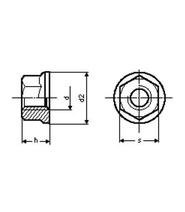TUERCA CON ARANDELA DIN6923 INOX-A2 M6 GRAFILADA