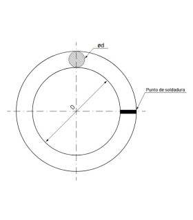 ANILLA SOLDADA ZINC INT. 100X10 mm. WLL180Kg