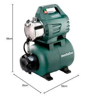 BOMBA-EQ.PRESION AGUA 25L METABO 900W 3500L/h 4,3bar- 7mt ASPIRACION
