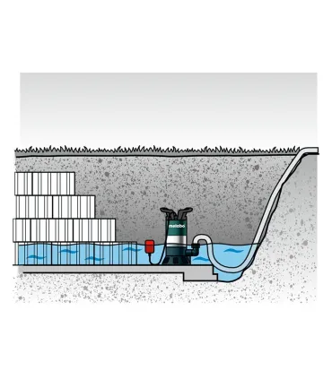 BOMBA SUMERGIBLE AGUA SUCIA METABO 15000 l/h 850W