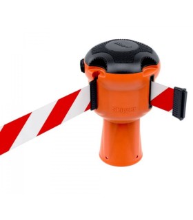 CARCASA RETRACTIL D150 CON 9M CINTA BLANCO / ROJO