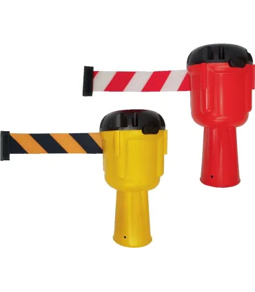 CARCASA RETRACTIL D150 CON 9M CINTA BLANCO / ROJO