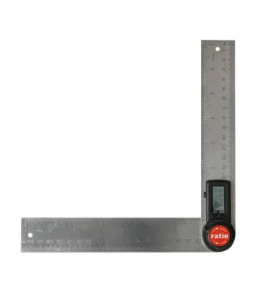 ESCUADRA REGLA PORTA-ANGULOS 200mm 0-180º C/INDICACIÓN GRADOS