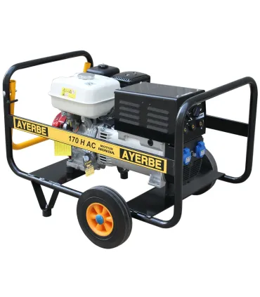 MOTOSOLDADORA AY-170AC  9 CV GASOLINA 150A-30%, 120A-60%, GENERADOR 5KVA MONOF.