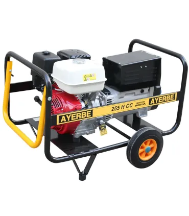 MOTOSOLDADORA AY-255CC  13 CV GASOLINA 180A-30%, 150A-60%, GENERADOR 6,5KVA MONOF.