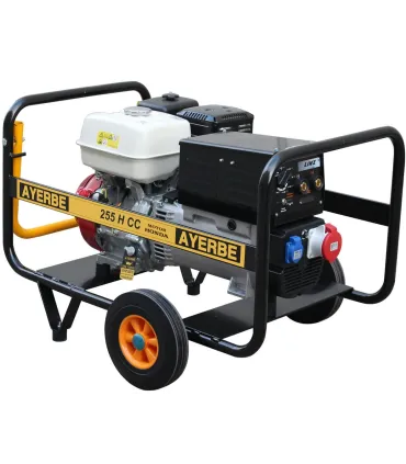 MOTOSOLDADORA AY-255CC  13 CV GASOLINA 180A-30%, 150A-60%, GENERADOR 6,5KVA MONOF.