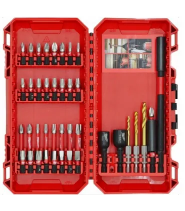 JUEGO 40 PUNTAS+BROCAS IMPACTO 1/4" MILWAKEE