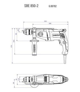 TALADRO PERCUTOR METABO SBE850-2 ELECTR. 2 VELOC.