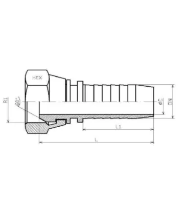HEMBRA GIRATORIA   3/8" NPSM DN 3/8"