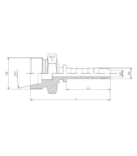 MACHO FIJO MÉTRICO SERIE FRANCESA Ø 13,2 M20X1,5 DN 1/4"
