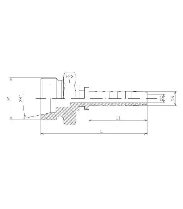 MACHO FIJO MÉTRICO SERIE FRANCESA Ø 13,2 M20X1,5 DN 1/4"