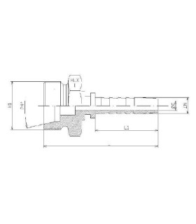 MACHO FIJO MÉTRICO SERIE FRANCESA Ø 33,5 M45X1,5 DN 1"
