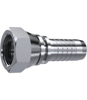 HEMBRA GIRATORIA  RECTA ASIENTO PLANO INOX 3/8" BSP DN 1/4"