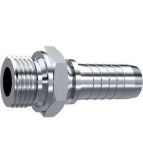 MACHO CIL. ASIENTO PLANO INOX 1/4" BSP DN 1/4"