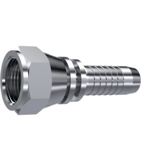 HEMBRA GIRATORIA RECTA JIC 37° INOX 3/4" 16H UNF DN 1/2"