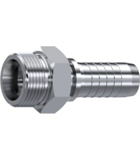 MACHO MÉTRICO CONO 24° INOX Ø 10 S M18X1.5 DN 5/16"