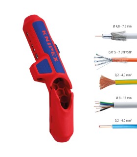 PELACABLES UNIVERSAL KNIPEX ERGOSTRIP CABLE/COAXIAL