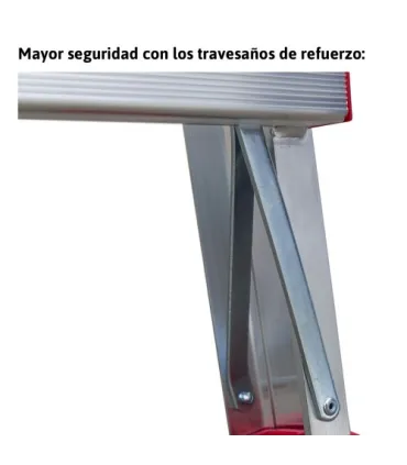 ESCALERA TELESCOPICA TIJERA 8x8 2,12m PLEGADA 1,30m ESTIR.4,2m