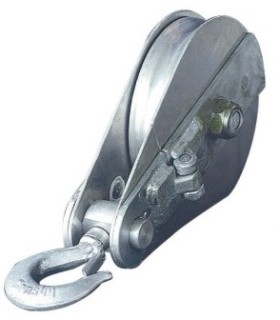 POLEA DESMONTABLE ALUMINIO 100mm 600Kg CUERDA MAX 22mm