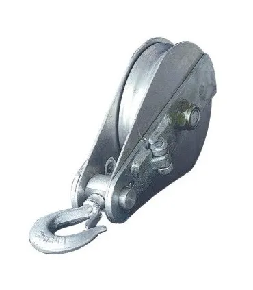 POLEA DESMONTABLE ALUMINIO 100mm 600Kg CUERDA MAX 22mm