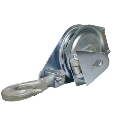 POLEA DESMONTABLE ALUMINIO 100mm 600Kg CUERDA MAX 22mm