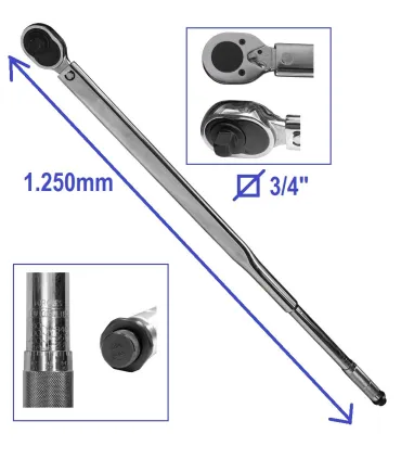 LLAVE DINAMOMETRICA 3/4" BRICO 140-980Nm LARGO 1.250mm