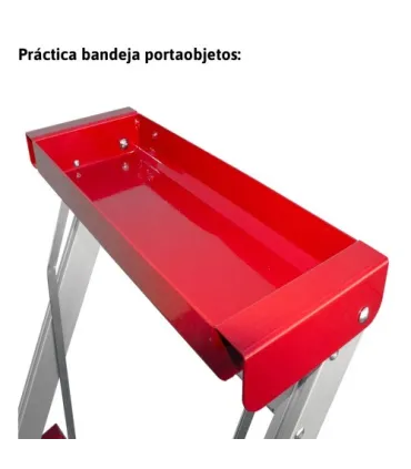 ESCALERA ALTA SEGURIDAD ALUMINIO 4 PELDAÑOS FARAONE SGP 04