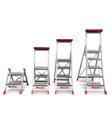 ESCALERA ALTA SEGURIDAD ALUMINIO 4 PELDAÑOS FARAONE SGP 04