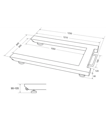 BALANZA EUROPALLET 1.500Kg RES.500g 840x1210mm