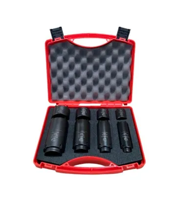 JUEGO 8 VASOS TUERCA KM DTES EXTERIORES KM4 A KM7, CORTAS+PROLONGADORES