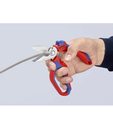 TIJERA KNIPEX CURVADA 160mm 95.05.20SB C/CRIMPADO