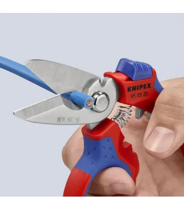 TIJERA KNIPEX CURVADA 160mm 95.05.20SB C/CRIMPADO