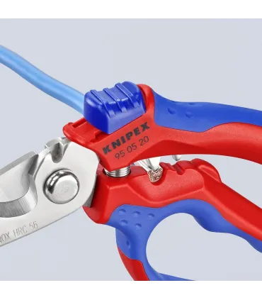 TIJERA KNIPEX CURVADA 160mm 95.05.20SB C/CRIMPADO