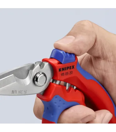 TIJERA KNIPEX CURVADA 160mm 95.05.20SB C/CRIMPADO