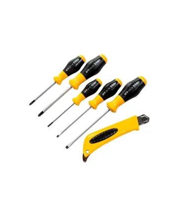 JUEGO 5  DESTORNILLADORES FELO + CUTER OLFA