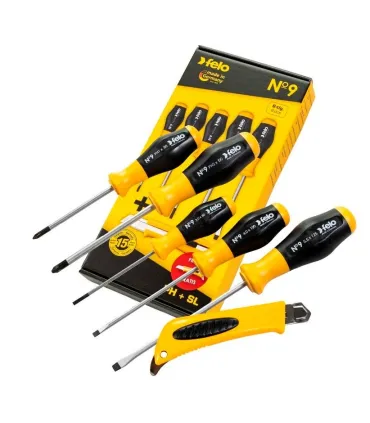 JUEGO 5  DESTORNILLADORES FELO + CUTER OLFA