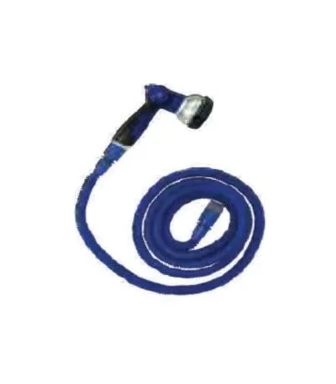 MANGUERA EXTENSIBLE AZUL 15MT C/ PISTOLA 8 FUNCIONES
