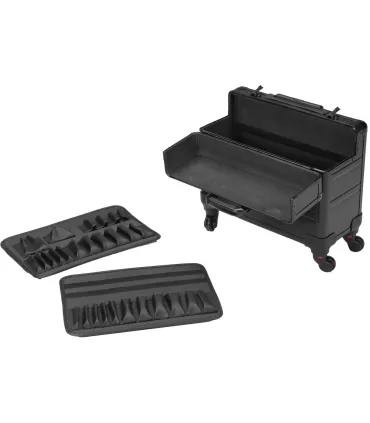 MALETA ALUMINIO TROLLEY  4 RUEDAS, APERTURA VERTICAL