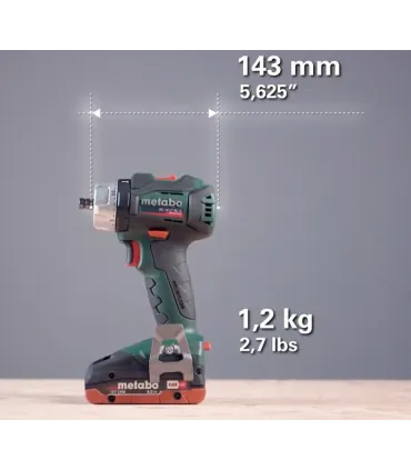 TALADRO ATORN. METABO BS-18-LT BL 2 BATERIAS 4AH + CARGADOR