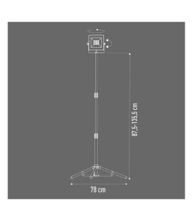 FOCO SIMPLE PROYECTOR 50W LED CON TRIPODE 5500 LUMENS IP65