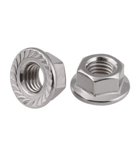 TUERCA C/ARANDELA GRAFILADA DIN6923 INOX-A4 M6 AISI316