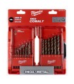 ESTUCHE MILWAUKEE 19 BROCAS RED COBALTO Ø 1-10mm