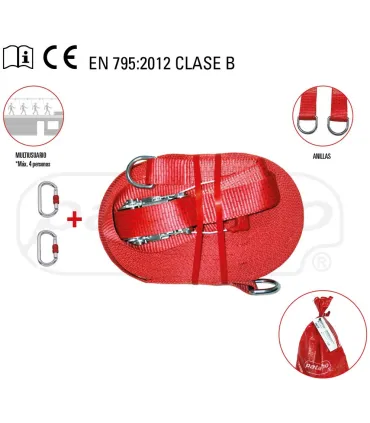 LINEA DE VIDA HORIZONTAL CINTA 30 METROS (4 OPERARIOS)