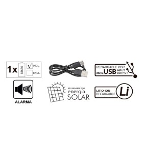 LINTERNA RECTA LED 10W 800LM MOD. RESCATE