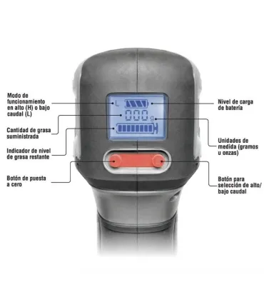 BOMBA GRASA CARTUCHO 500Grs 1 BATERIA 20V SAMOA