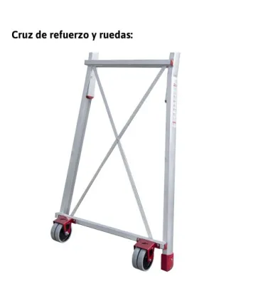 ESCALERA PLS-6 6 PELDAÑOS, PLATAFORMA REGULABLE EN ALTURA