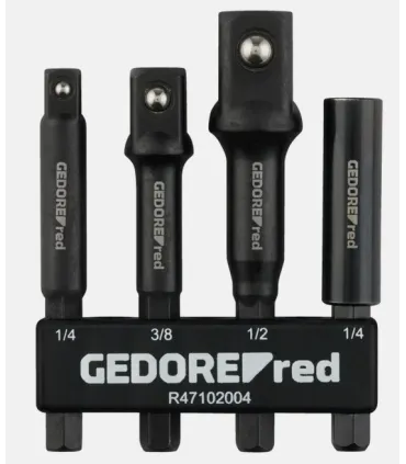 JUEGO DE ADAPTADORES PARA VASOS CON MANGO HEX. 1/4" PARA ATORNILLADORES