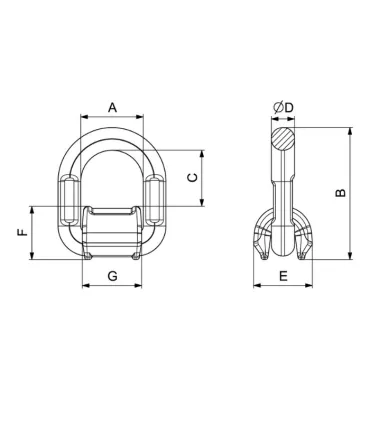 ANILLA SOLDABLE ABATIBLE 2Ton BMDS PHAS 804M